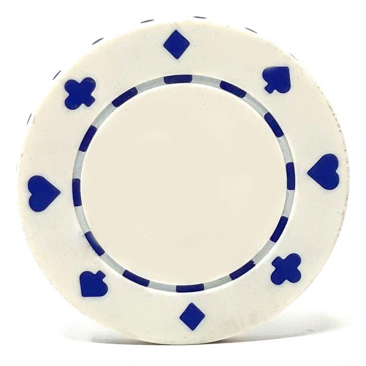 Poker Chips: Card Suits, 11.5 Gram / Heavy Weight, White main image